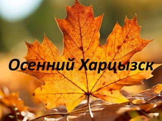 Осенний Харцызск 
 