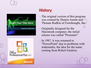 Microsoft office power point 2007 365 | PPTX