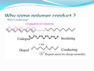 Why some polymer conduct ?
 
