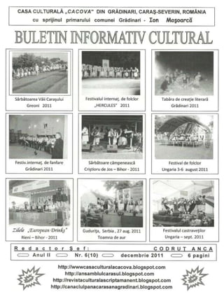 Buletin Cultural Informativ nr.6 (10) 2011