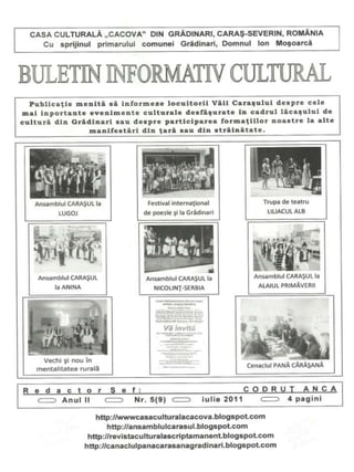 Buletin Informativ Cultural nr.5 (9) 2011