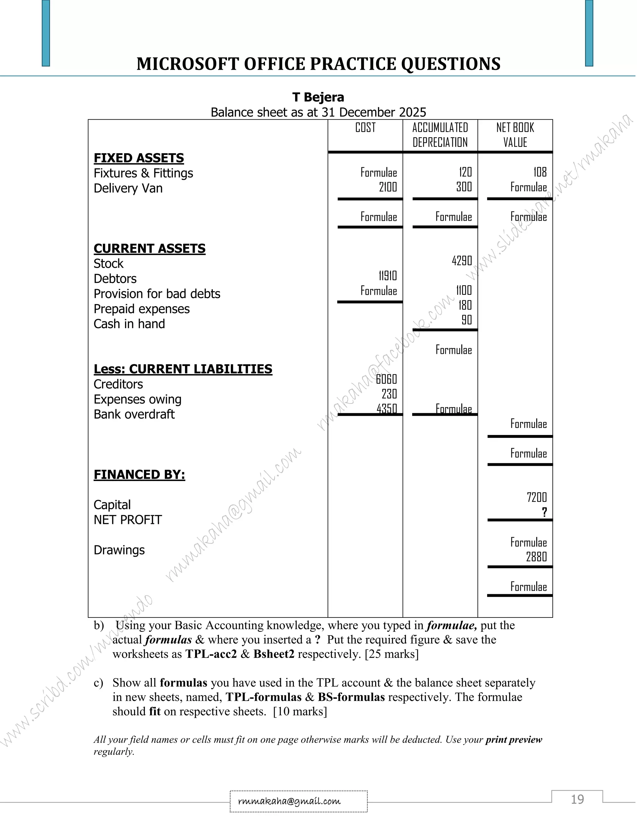 Microsoft Office: Practice Questions | PDF
