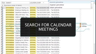 SEARCH FOR CALENDAR
MEETINGS
 