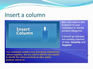 Insert a column
 