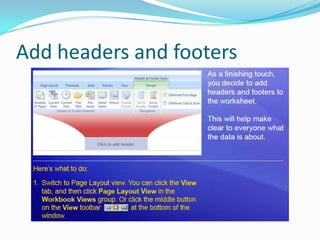 Add headers and footers
 