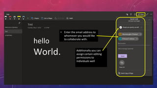 Microsoft One Note Tutorial | PPTX