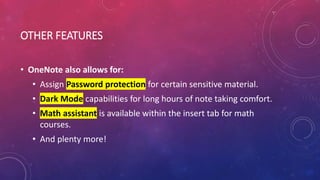 Microsoft One Note Tutorial | PPTX