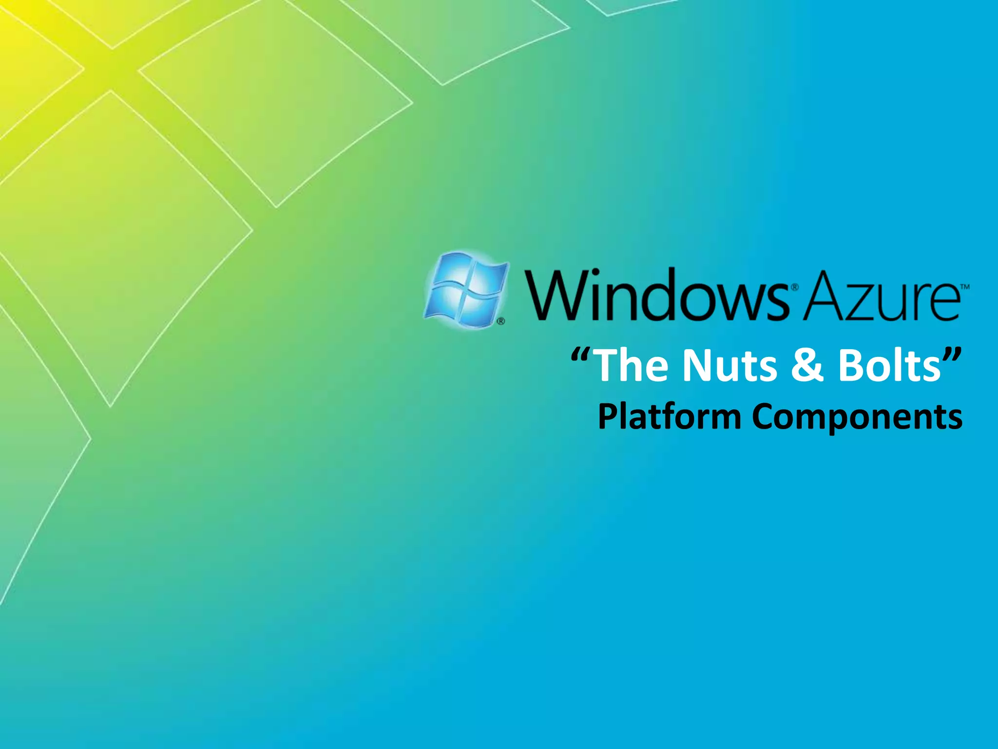Openness Messages…We play well with othersWe listen to customersWe are open in the CloudStandards,Open SourceMicrosoft + other technologiesLanguages, DataInfrastructure
