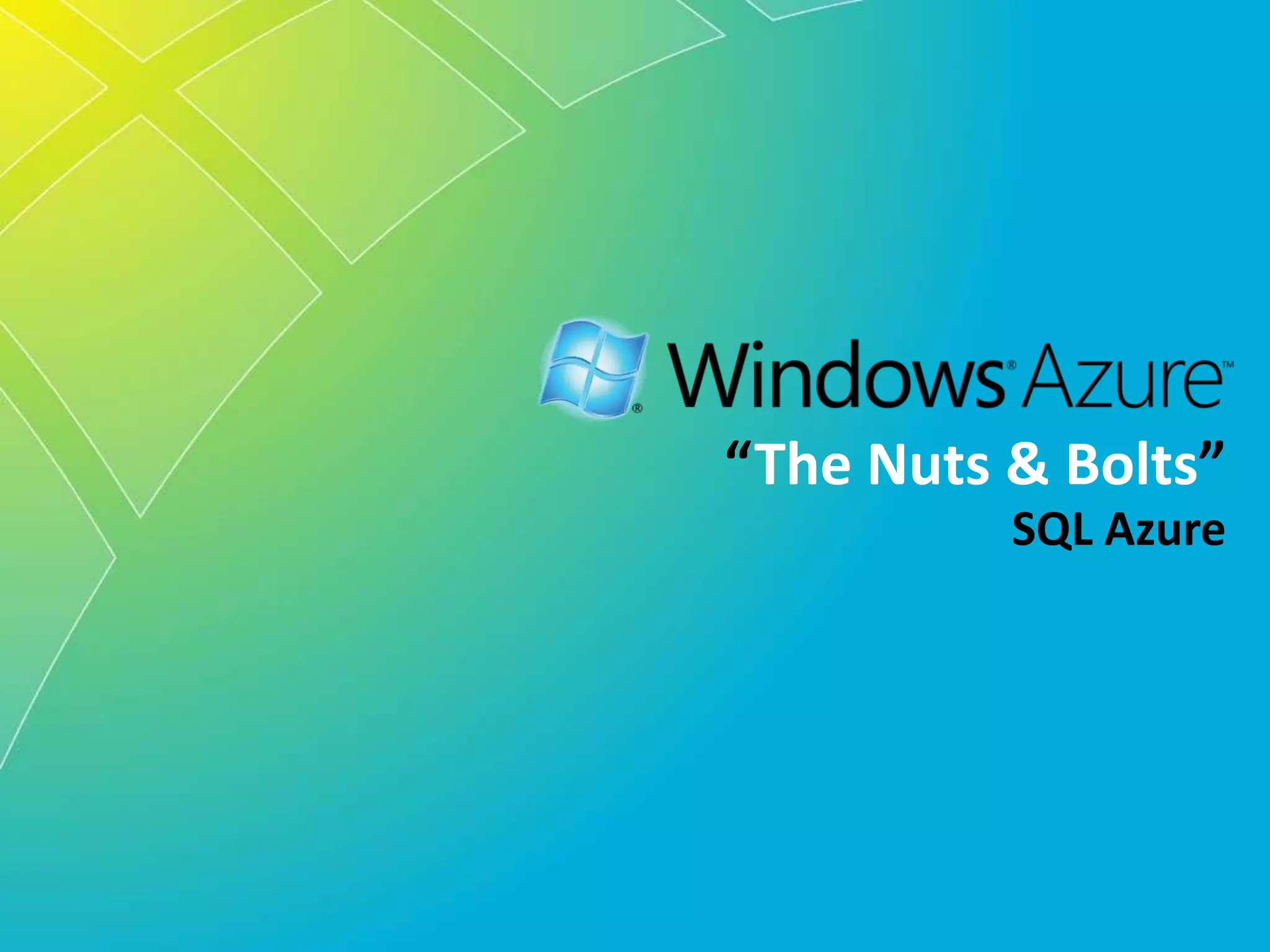 Openness & the Cloud…AtomPubSOAPWS-EventingWS-TrustRSSAzure™ PlatformRESTSAMLOpenIDHTTPWS-Man