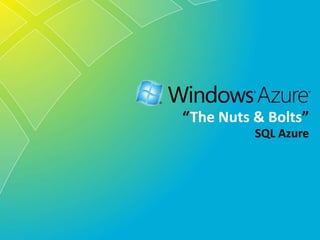 Openness & the Cloud…AtomPubSOAPWS-EventingWS-TrustRSSAzure™ PlatformRESTSAMLOpenIDHTTPWS-Man