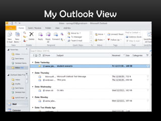 Now to access all your mails residing in your e-mail account just click Send/Receive.