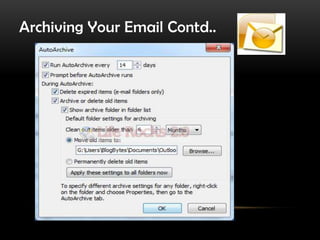 Organize your information in new, rich ways.Outlook Counts!