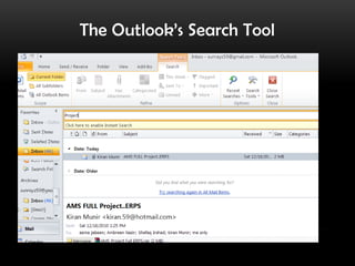 Manual and Auto Archive.Archiving Outlook  Contd..File|Options|Advanced |Auto Archive settings.