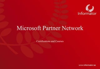 Microsoft Partner Network Certifications and Courses 