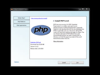HEAD IN THECLOUDSWindows Azure offers a simple, reliable, and powerful platform for the creation of web applications and servicesScale up and down seamlesslyMaximize resource utilizationLeverage your language and skills to build cloud-based applications, including PHPASP.NET Web Application Framework