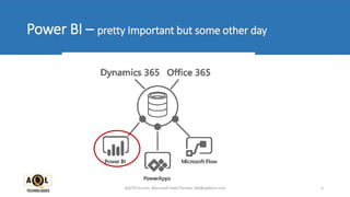 Power BI – pretty Important but some other day
5AQLTECH.com, Microsoft Gold Partner, SM@aqltech.com
 