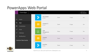 PowerApps Web Portal
9AQLTECH.com, Microsoft Gold Partner, SM@aqltech.com
 