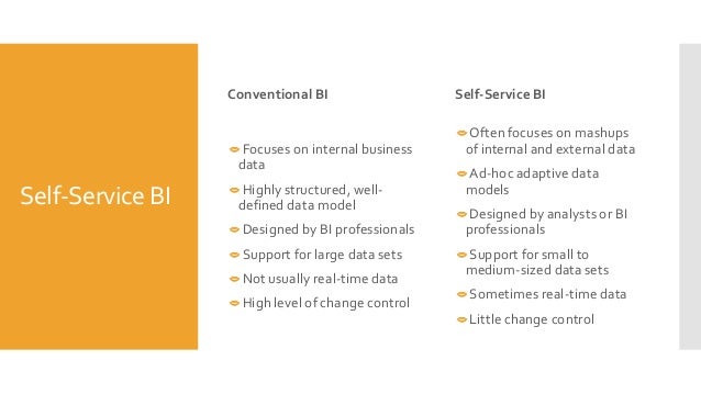 Self service bi thesis
