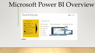 Microsoft Power BI Overview
 