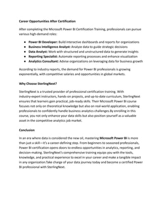 Microsoft Power BI Certification Training Online | PDF