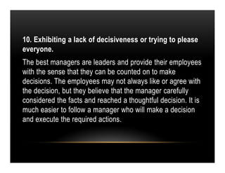 10 Dumb Things Managers Do | PDF