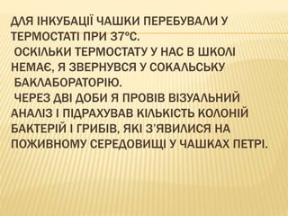 мікробіологічні дослідження. | PPT