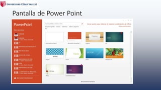 Pantalla de Power Point