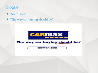 Slogan
 "Start Here"
 "The way car buying should be"
 
