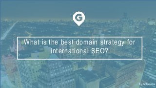 What is the best domain strategy for
international SEO?
By GFluence
 