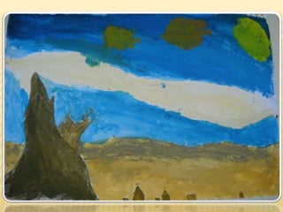 LOST IN THE STARS
 Diamantopoulou Athina
 My painting is inspired from Van Gogh’s
painting “Starry Night”. The sky and
especially the stars made me a great
impression. Therefore I enlarged my painting
and I focused mainly on the sky and the
stars.
 