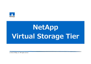 NetApp
Virtual Storage Tier
 