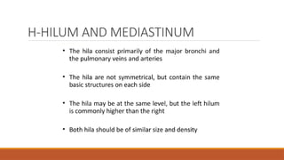 H-HILUM AND MEDIASTINUM
 
