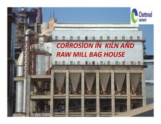 CORROSION IN KILN AND
RAW MILL BAG HOUSE
 