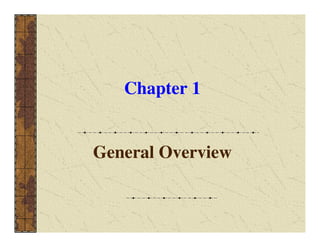 Chapter 1
General Overview
 