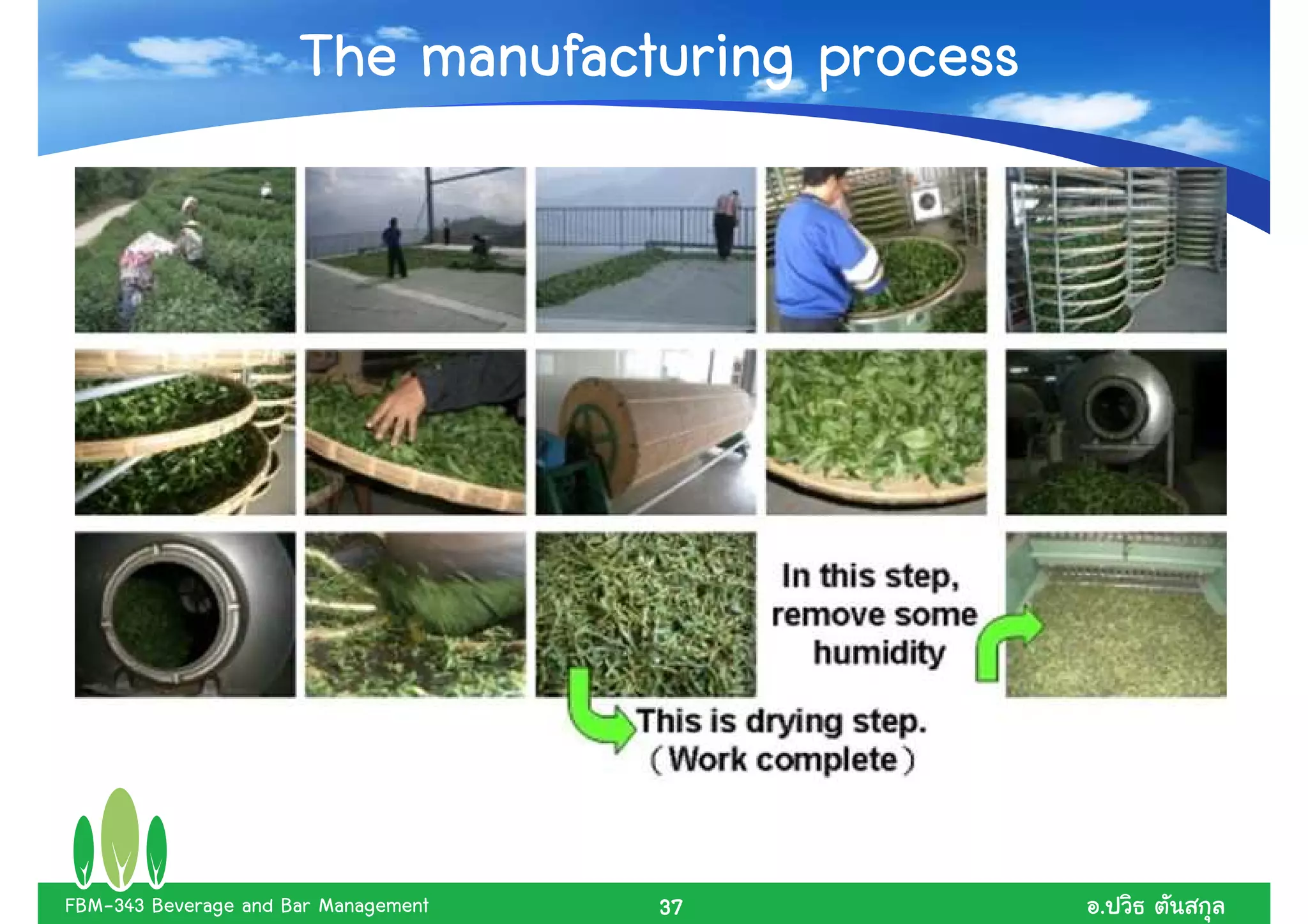 The manufacturing process




FBM-343 Beverage and Bar Management   37          .
 