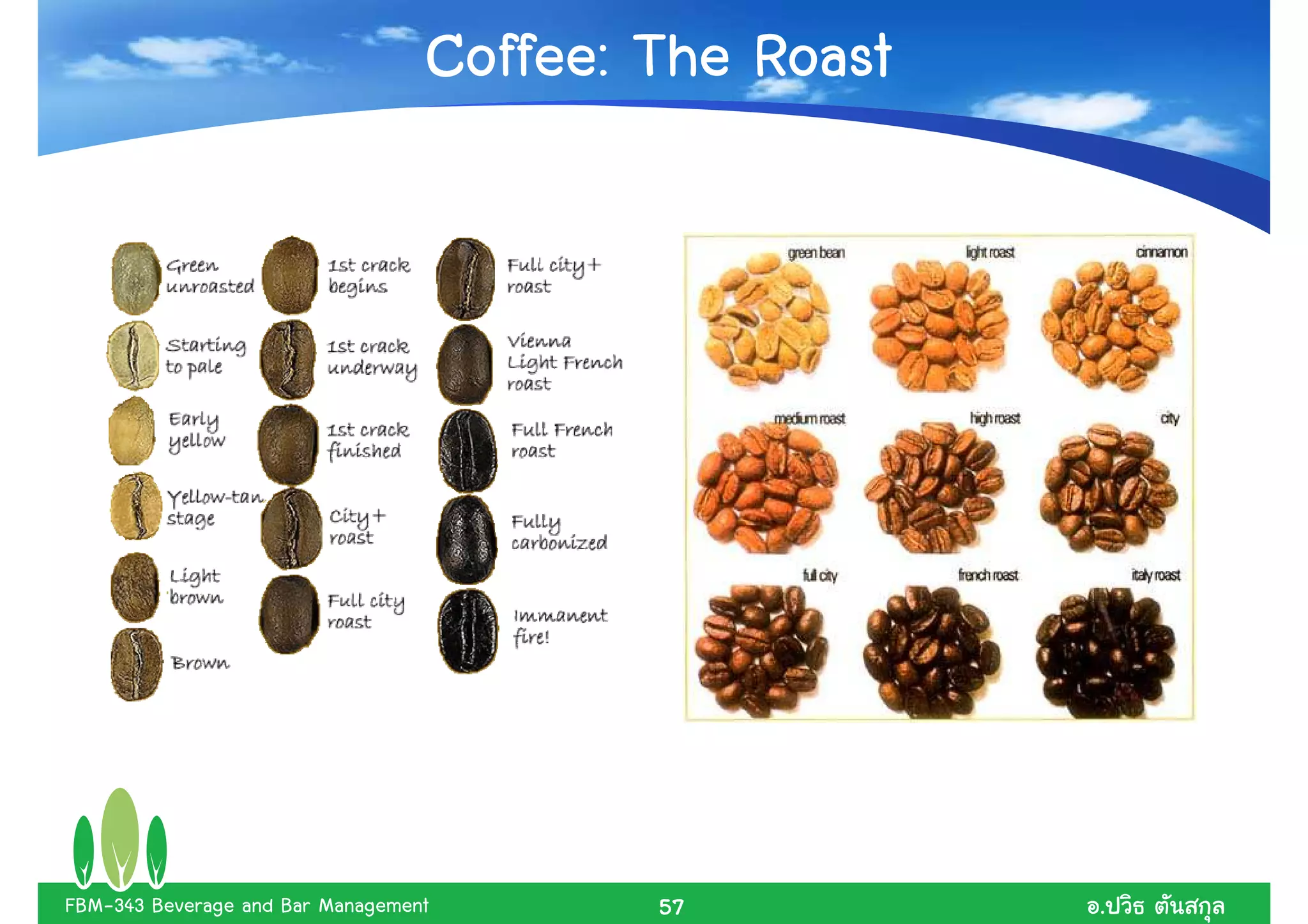 Coffee: The Roast




FBM-343 Beverage and Bar Management       57          .
 