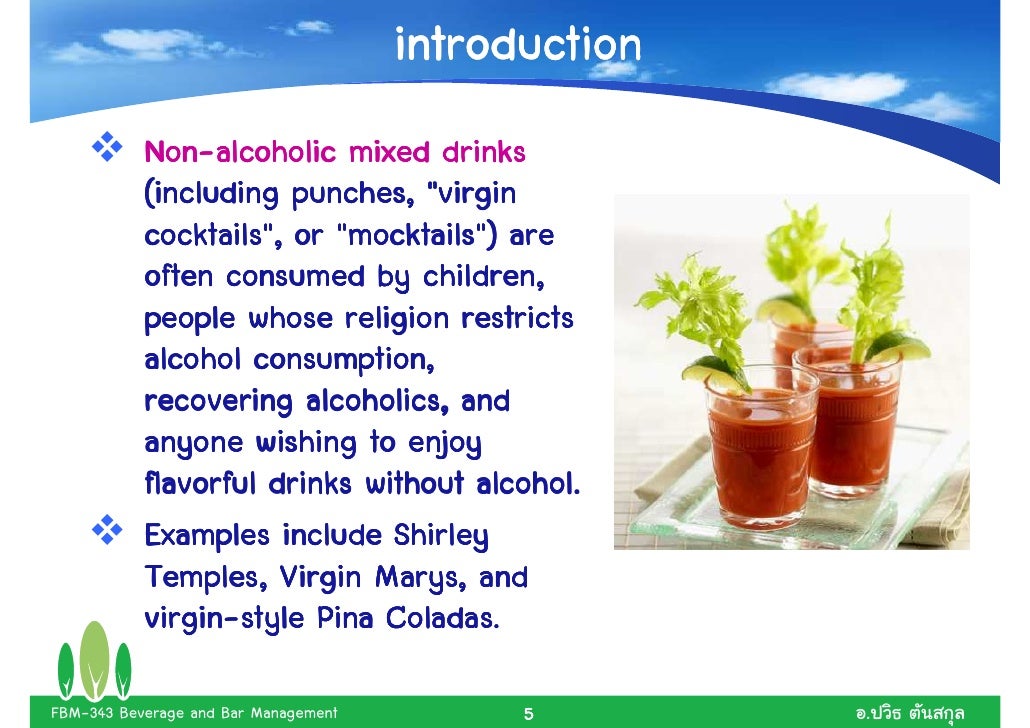chapter 5 Nonalcoholic Beverages