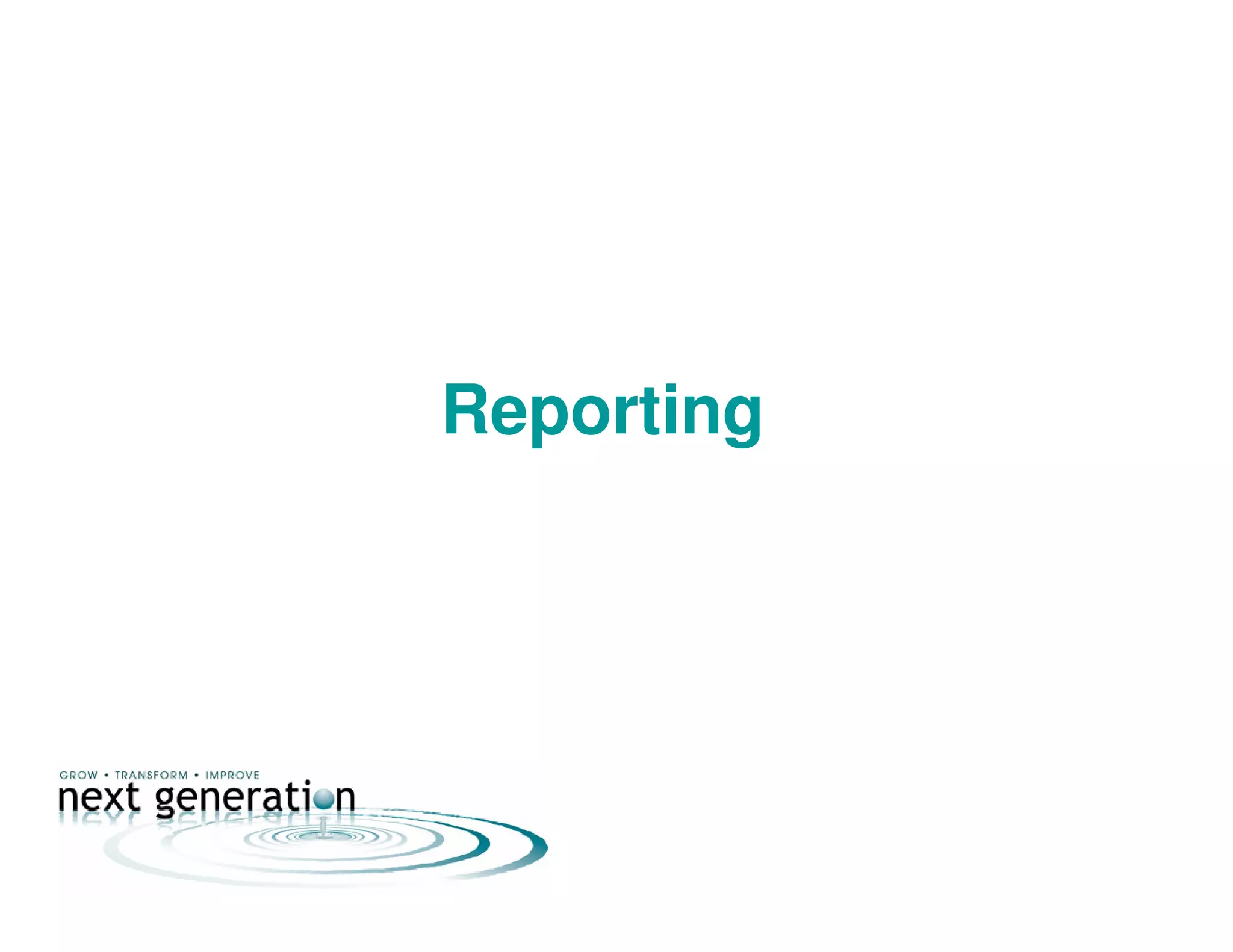 Reporting