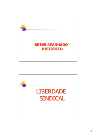 BREVE APANHADO
   HISTÓRICO




LIBERDADE
 SINDICAL




                 2
 