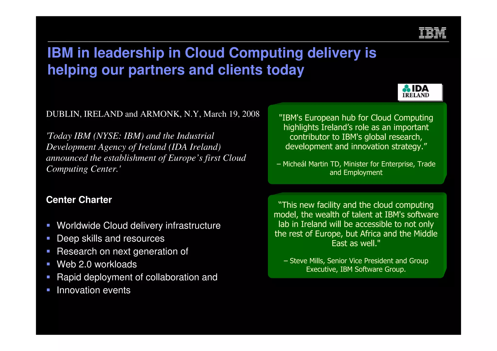 Microsoft Power Point Dublin Saa S Event Cloud Computing