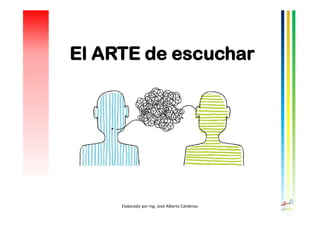El ARTE de escuchar
Elaborado por Ing. José Alberto Cárdenas
 