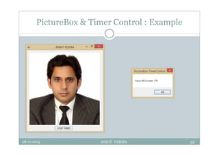 PictureBox & Timer Control : Example
28-11-2014 ANKIT VERMA 52
 