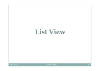 28-11-2014 ANKIT VERMA 70
List View
 