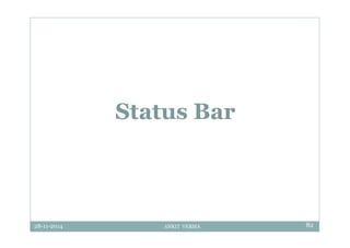 28-11-2014 ANKIT VERMA 82
Status Bar
 