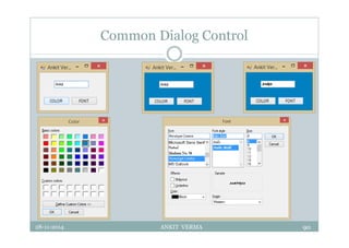 Common Dialog Control
28-11-2014 ANKIT VERMA 90
 