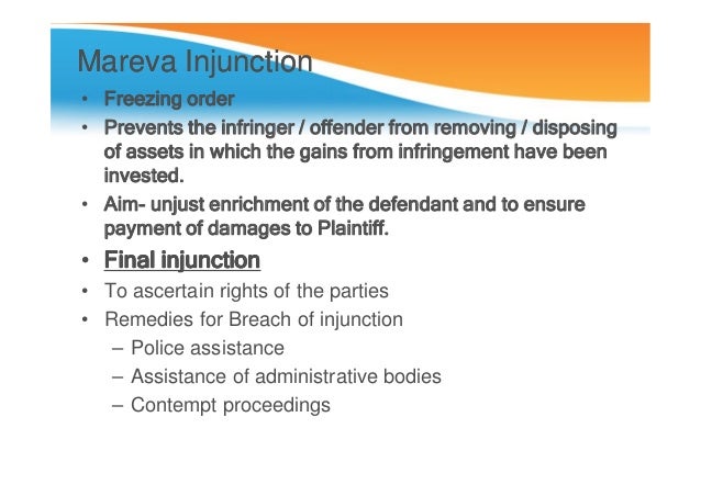 Remedies For Breach Of Intellectual Property Rights Remedies For Breach Of Intellectual Property Rights