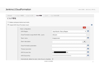 あなたの側で、あなた以上に考える。JenkinsとCloudFormation
17
 
