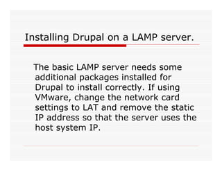 Lamp Server With Drupal Installation