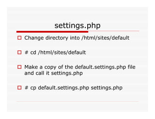 Lamp Server With Drupal Installation