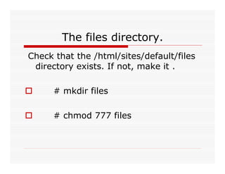 Lamp Server With Drupal Installation